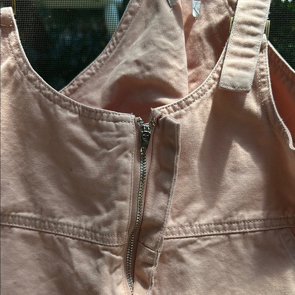 Honey Belle Blush Pink Overall Shorts - Picture 5 of 5